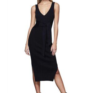 Good American Women's Black Belted Body Dress. Size 1.